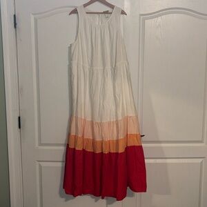 Ava and Viv Color Blocked Maxi Dress